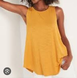 Old Navy Sleeveless High Neck Gold Tank Top Small